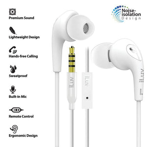 ILUV BUBBLE GUM 3 IN-EARPHONES WITH MIC