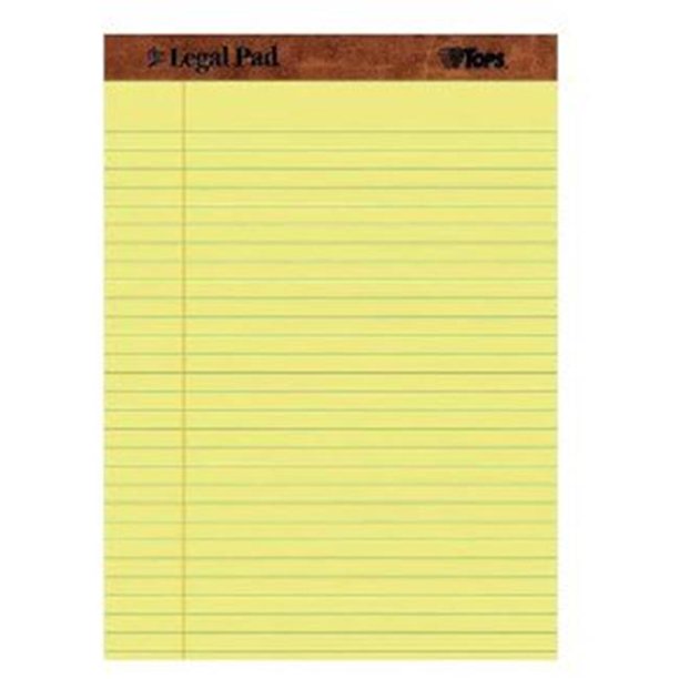 LEGAL PAD YELLOW F/S