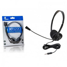 Load image into Gallery viewer, XTECH HEADSET OVER THE HEAD WIRED-MICROPHONE-BLACK TWO 3.5MM PLUGS
