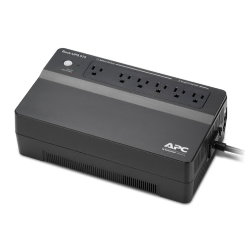 APC Back-UPS 575VA, 120V, AVR, LAM, 6 NEMA outlets (2 surge)