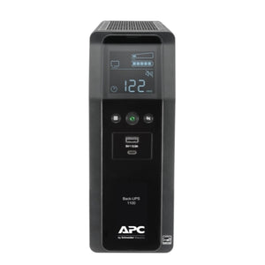 APC Back-UPS 1100VA, 120V, AVR, LCD, LAM, 2 USB charging ports, 10 NEMA outlets (4 surge)