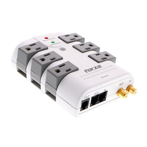Forza RHT-06NC - Wall Tap Surge Protector, 6 Outlets, 110-120V, 15A, 2160 Joules