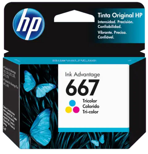HP 667 TRI-COLOR INK CARTRIDGE