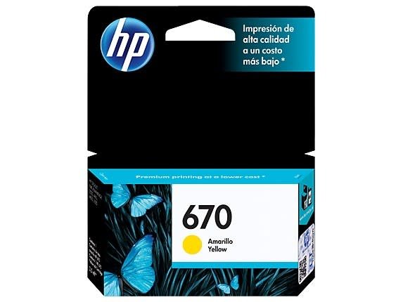 HP 670 YELLOW INK