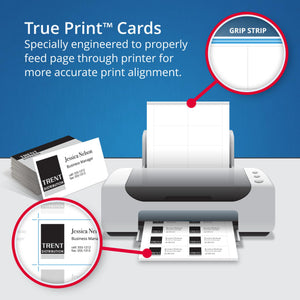 Avery® Clean Edge® Business Cards, True Print® Matte Linen, Two-Sided Printing, 2" x 3-1/2", 200 Cards (8873)