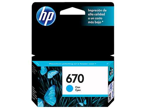 HP 670 CYAN INK