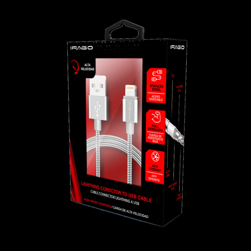 UDOHOW IRAGO TANGLE FREE LIGHTNING CABLE 5FT.