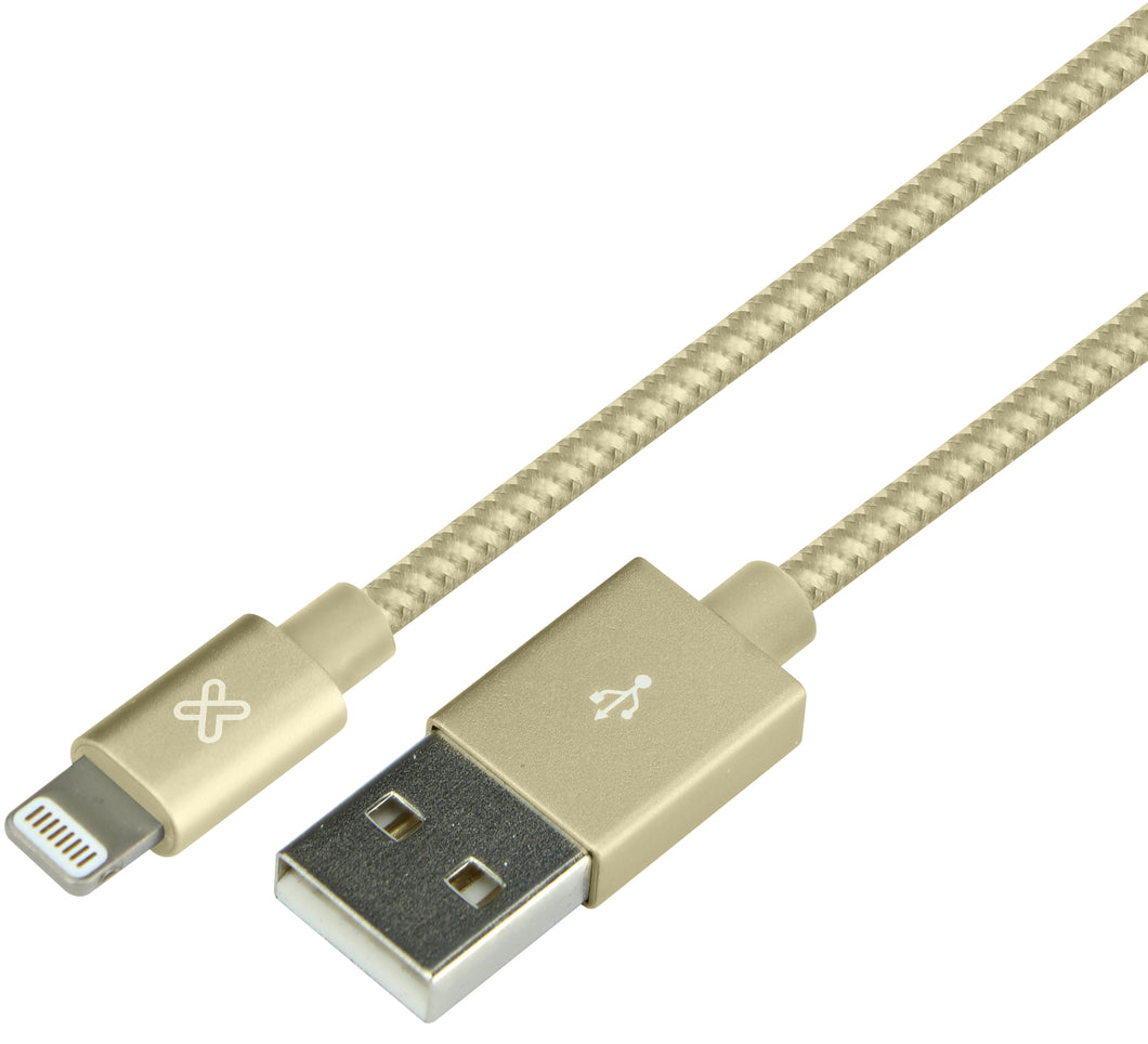 LIGHTNING CABLE TO USB TYPE A 3.3FT GOLD BRAIDED