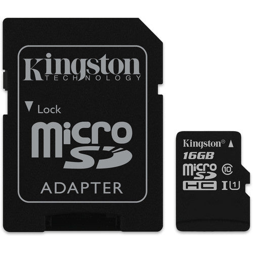 KINGSTON 16GB MICROSDHC CANVAS SELECT 80R CL10 UHS-I CARD