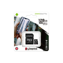 Load image into Gallery viewer, Kingston Canvas Select Plus microSD 128GB Card Class 10 (SD Adapter Included)