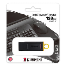Load image into Gallery viewer, KINGSTON DATA TRAVELER USB FLASH DRIVE 128GB USB 3.2