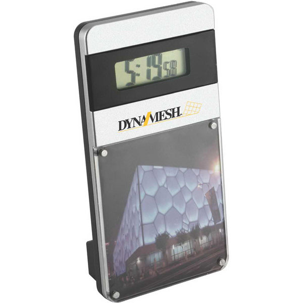 MAGNETIC ACRYLIC PHOTO FRAME WITH DIGITAL CLOCK