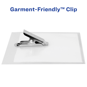 Avery® Top-Loading Garment-Friendly Clip-Style Name Badges, 3" x 4", 50 Badges (74536)