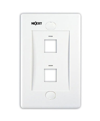 NEXXT WALL PLATE 2 PORT ETHERNET WHITE