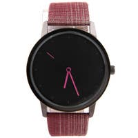 BURGUNDY TARTAN TIMER WATCH