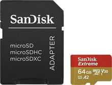 Load image into Gallery viewer, SANDISK MICROSDHC 64GB EXTREME ACTION CAM UHS-I U3 CL10
