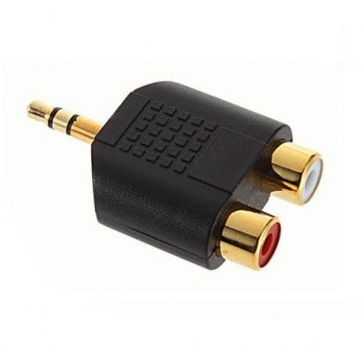 AUDIO ADAPTER  - 3.5MM (M) TO TWO RCA (F) STEREO