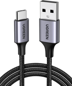 UGREEN USB A TO USB C BRAIDED CABLE 6ft BLACK