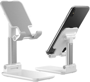 ADJUSTABLE CELL PHONE STAND (FOLDABLE) WHITE