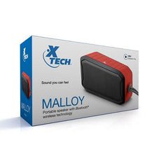 Load image into Gallery viewer, XTECH SPEAKERS BLACK AND RED MALLOY BLUETOOTH