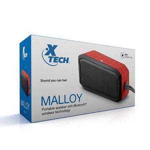 XTECH SPEAKERS BLACK AND RED MALLOY BLUETOOTH