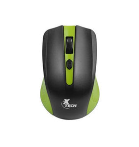 XTECH MOUSE WLS 2.4 GHZ 4-BUTTON 1600DPI GREEN