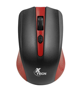 XTECH MOUSE WIRELESS 2.4GHZ 4-BUTTON 1600DPI RED